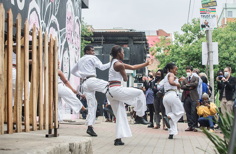 Giant mural wall featuring cultural icons unveiled in Maboneng