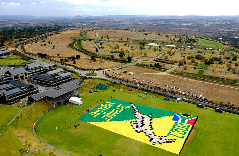 67 Blankets and Gift of the Givers  to create Rainbow Nation Blanket of Hope