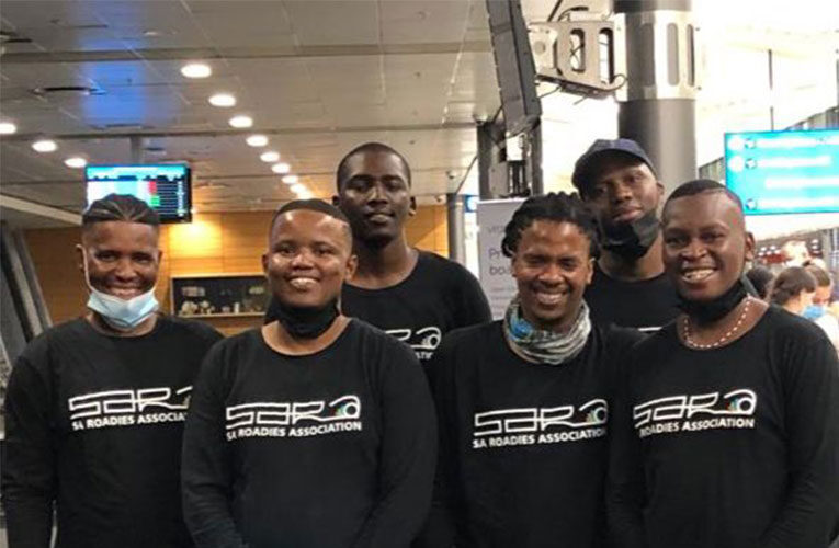 Six young technical crew members of South African Roadies Association leave for the US to work on major production